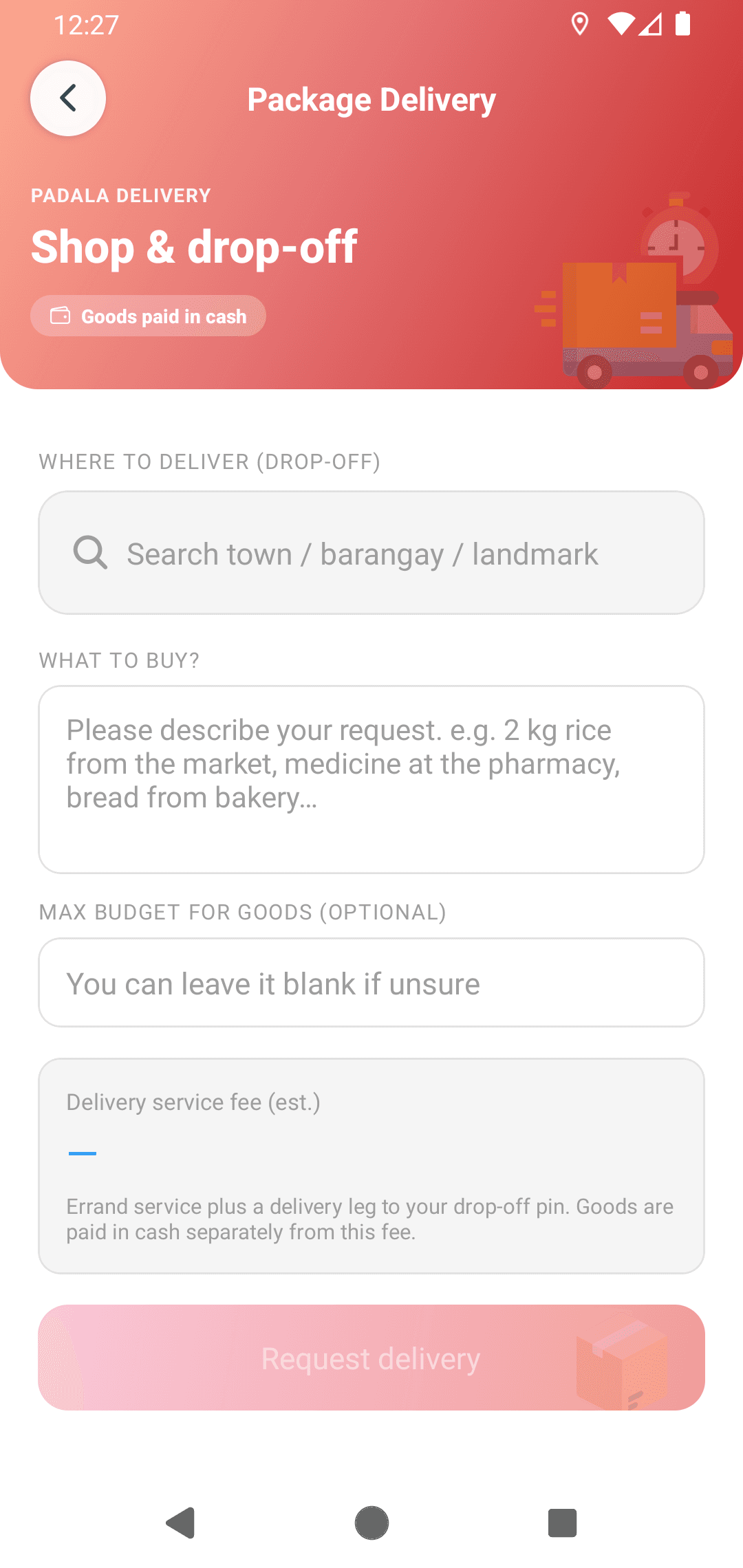 Delivery Request Hub